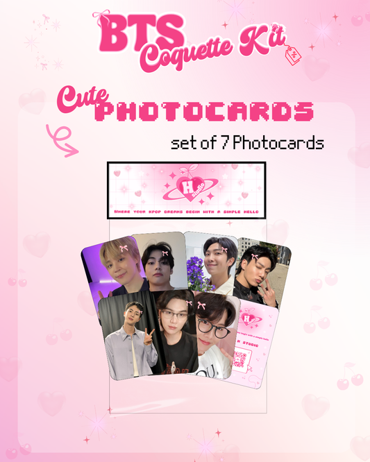 BTS 7 Photocards coquette set